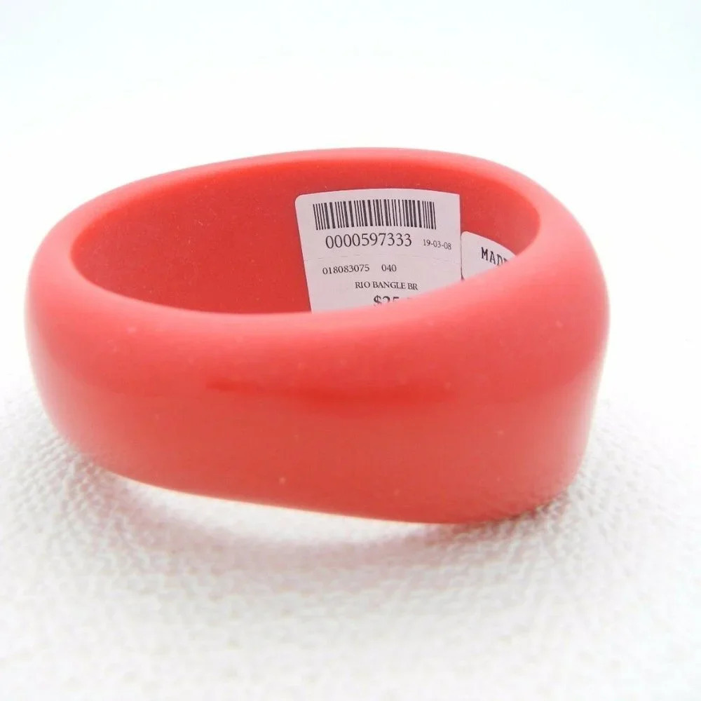 Coldwater Creek Rio Bangle Acrylic Red Speckled